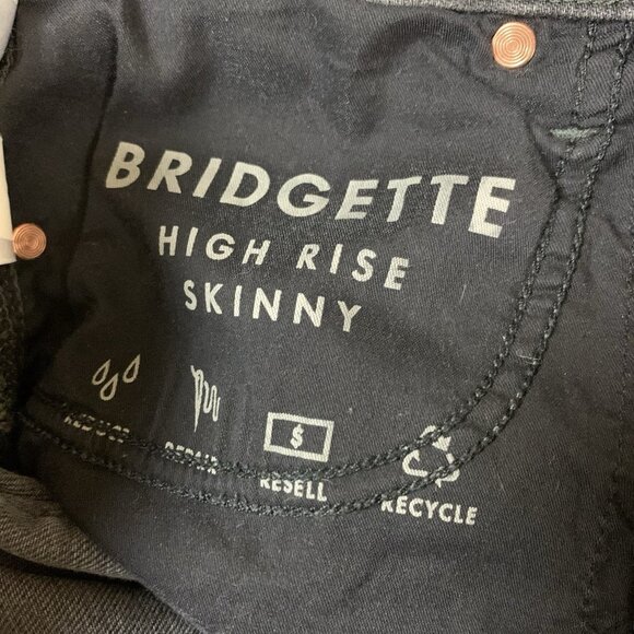 Lucky Brand Bridgette High Rise Skinny Jeans Gray Distressed Size 8 29 - Picture 6 of 7